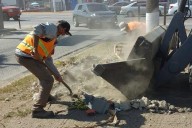 Retiraron cinco toneladas de escombro en la calle Huerta