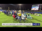 Blue Jays Fans to cheer on the team in the World Series at the spring training center in Dunedin