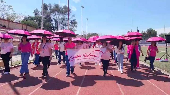 Se suma ITS contra el cáncer de mama; promueven prevención con lazo rosa