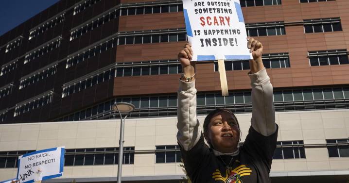 Nurses, staff protest at University of New Mexico Hospital, citing heavy workloads and low wages