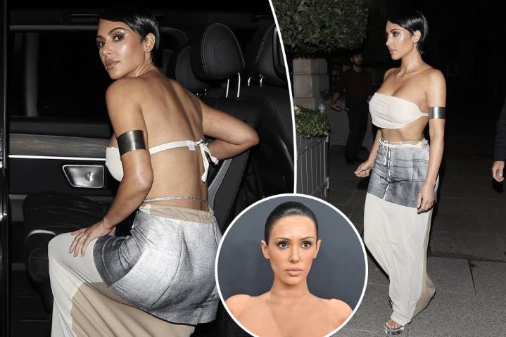 Kim Kardashian wears barely-there vintage Margiela top in Paris