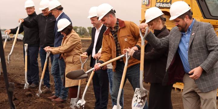 JBS breaks ground on sausage plant in Perry