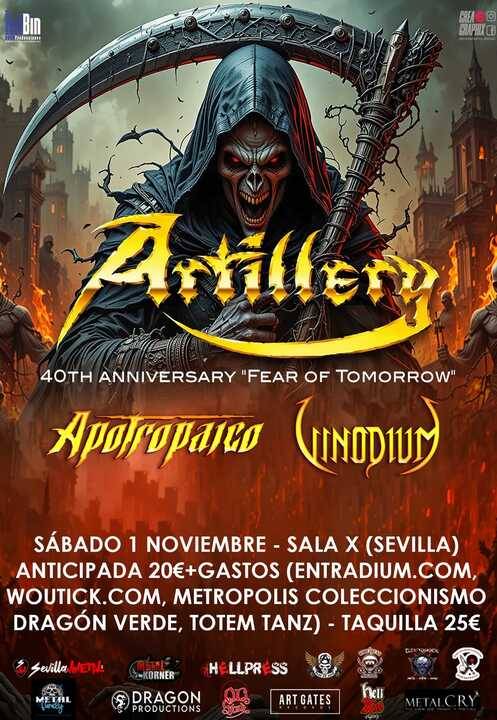 El thrash metal se hace fuerte en Sevilla con Artillery, Apotropaico y Vinodium