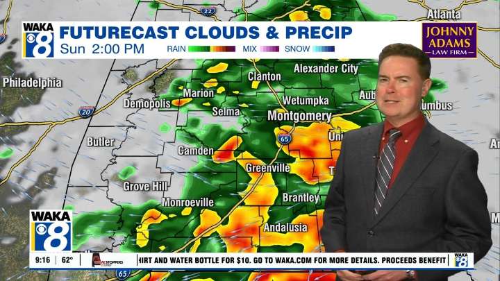 Rain is becoming more likely for Sunday