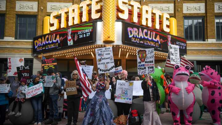 Thousands of protesters flood downtown Sioux Falls for No Kings rally