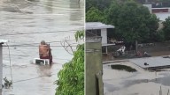El emotivo rescate de dos abuelitos atrapados por las inundaciones en Poza Rica #VIDEO