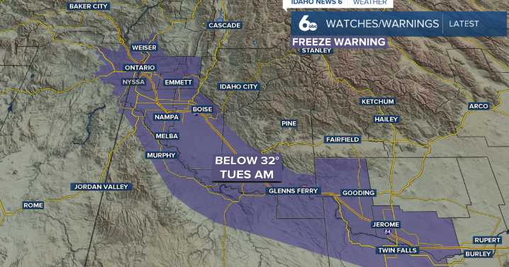 From a Freeze Warning to Weekend Snowfall