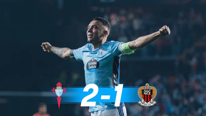 El Celta vence al Niza en Europa League con homenaje incluido a Iago Aspas