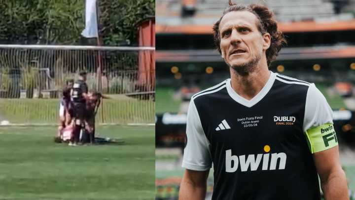 Diego Forlán sufrió violento golpe jugando fútbol y se rompió tres costillas con la mano: fue hospitalizado de urgencias por un neumotórax