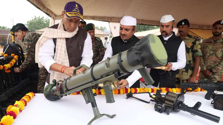 ‘Road to Karachi goes through Sir Creek’: Rajnath slams Pakistan for military infra on Gujarat border