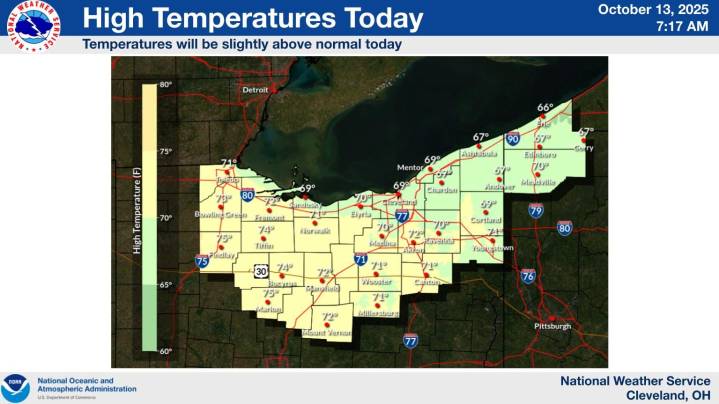 It's a fine, fine fall week in Canton. Your forecast