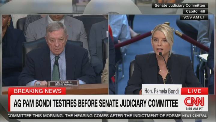 Bondi Ducks Top Dem’s Question on Her Contradicting Epstein Client List Claims