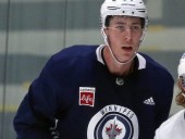 Logan Stanley scores as the Jets beat the Predators in NHL action