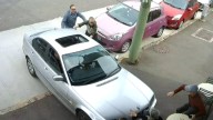 CCTV shows moment car crashes into elderly couple sitting outside café in Leichhardt, Sydney