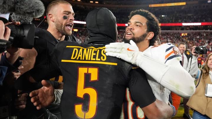 Jayden Daniels and Caleb Williams match up again 1 year after Hail Mary decided Bears