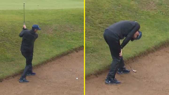 Andy Murray leaves golf fans in stitches with nightmare shot in professional tournament debut