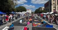 Chalk artists transform Marietta Square during Chalktoberfest