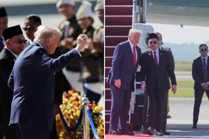 Trump dances as he arrives in Kuala Lampur for Asia tour