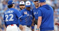 Hat trick: The Blue Jays think their 1992 World Series-style caps are a lucky charm