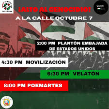 Se convocaron manifestaciones en Colombia en apoyo a Palestina para el 7 de octubre, que incluirán una velatón y marchas en ciudades como Bogotá.