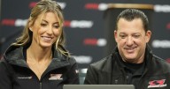Stewart jokes about sleeping on the couch if he wins drag race against wife