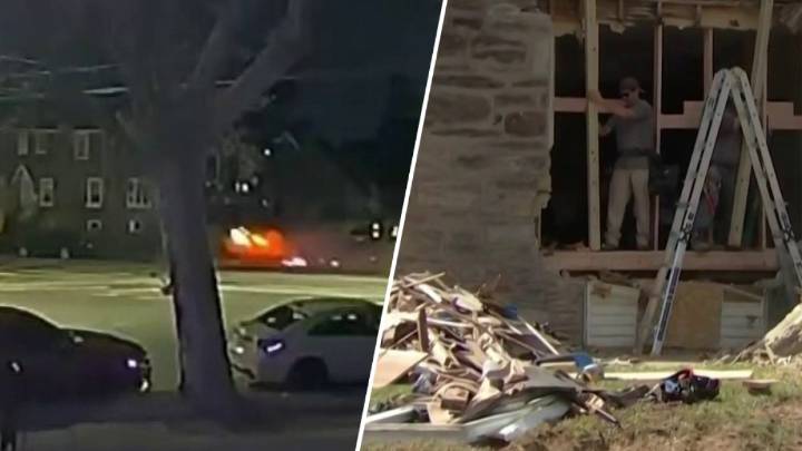 Aparatoso accidente que termina con auto incrustado en una casa