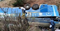 Dozens dead after bus plunges off road in South Africa
