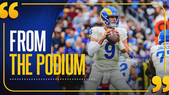 From the Podium: Sean McVay, Matthew Stafford, Quentin Lake and Jared Verse discuss defense