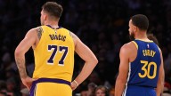 Luka Dončić scores 43, but Warriors top Lakers 119-109 in a LeBron-less season opener in NBA's return to NBC