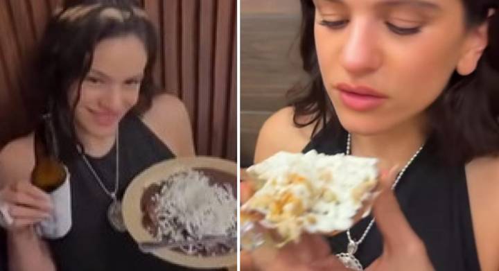Rosalía visita México, prueba las enfrijoladas y se enamora de la gastronomía mexicana
