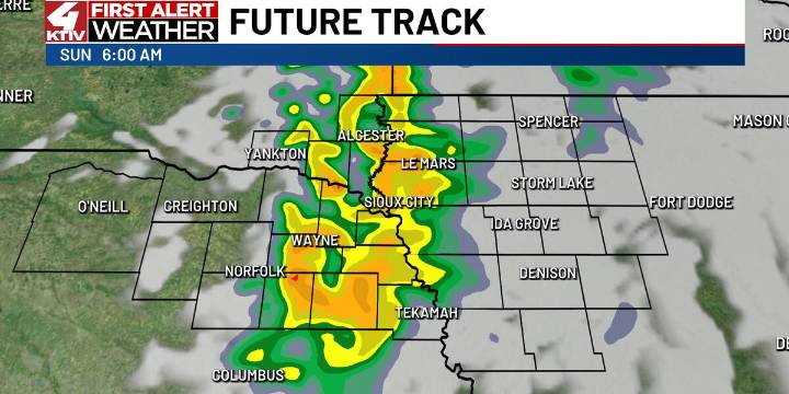 Warm Sunday with isolated showers, cooler start to week ahead