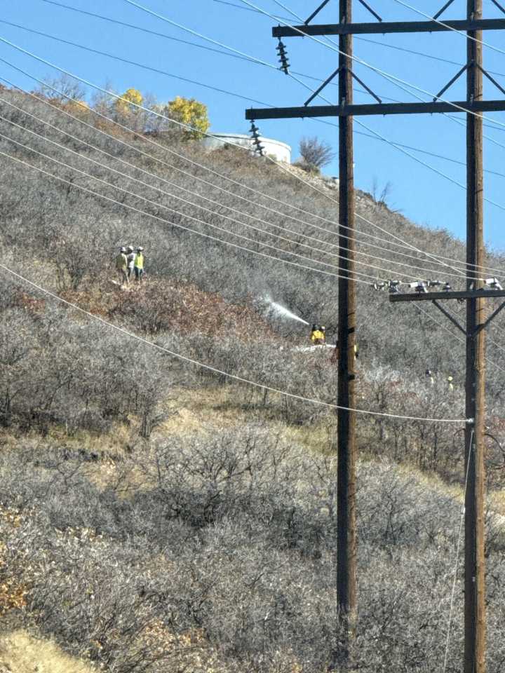 Park City firefighters extinguish small blaze off Deer Valley Drive