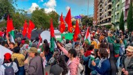 Tensión en la embajada de EE. UU. y aeropuerto de Bogotá por marchas pro-palestina tras dos años del ataque de Hamás en Israel