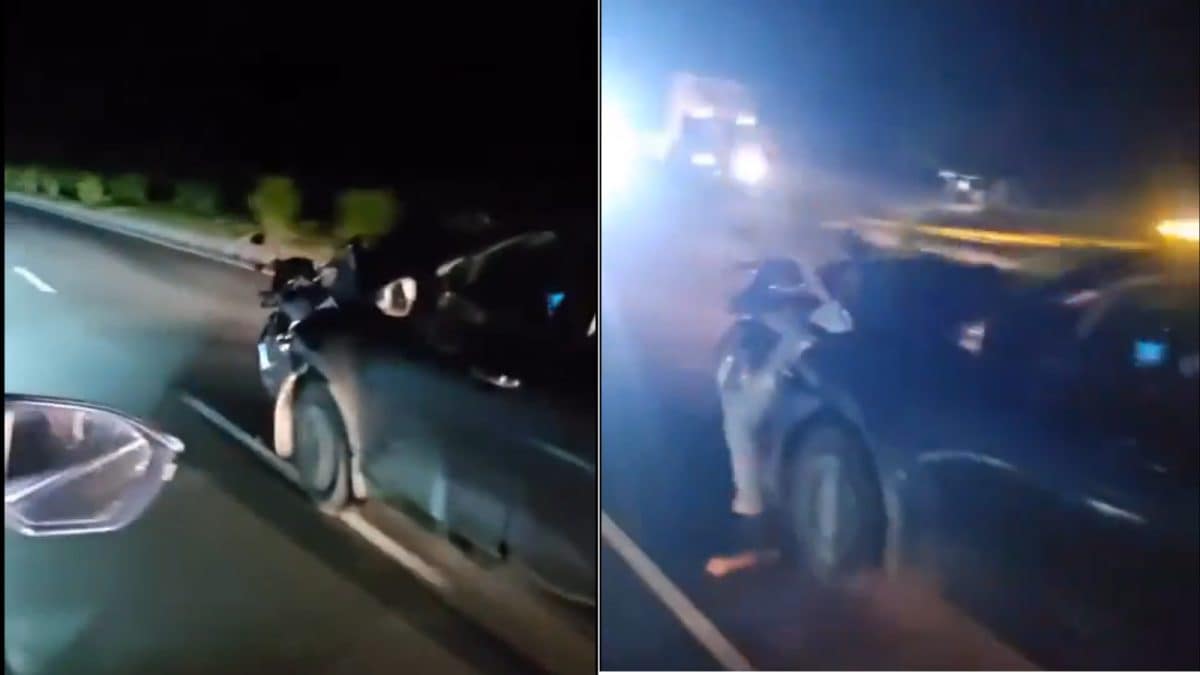 Video: Drunk Teacher Drives 750 Metres With Man On Car Hood After Crash On Gujarat Highway