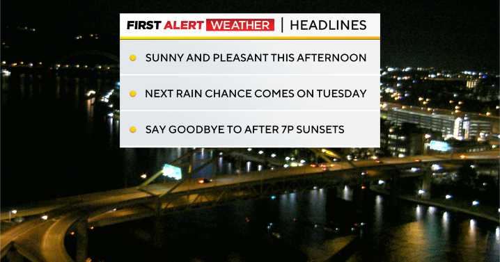 Foggy conditions will be in place for the start of archery season, Pittsburgh as pleasant weather otherwise