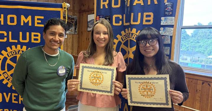 Rotary Club of Marion recognizes Students of the Week from McDowell Early College