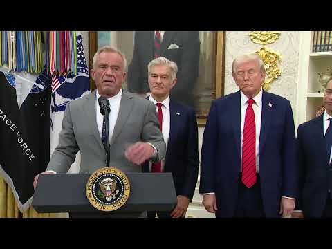 President Trump makes remarks from Oval Office