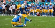 Cameron Dicker helps Chargers survive six lead changes in victory over Dolphins