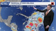 Tropical Storm Melissa stationary in the Caribbean as 4 deaths reported and huge rains expected
