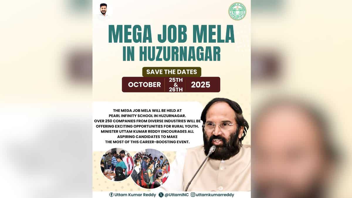 Huzurnagar job fair to be held on October 25, 26