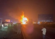 Multiple explosions on Jaipur-Ajmer highway after truck carrying LPG cylinders hits tanker