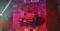 Driver in stolen car flees scene after crash damages Philadelphia home, leaves another driver injured