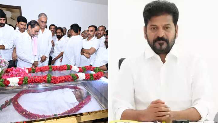 CM Revanth, Ex CM KCR Condole Harish Rao’s Father Demise
