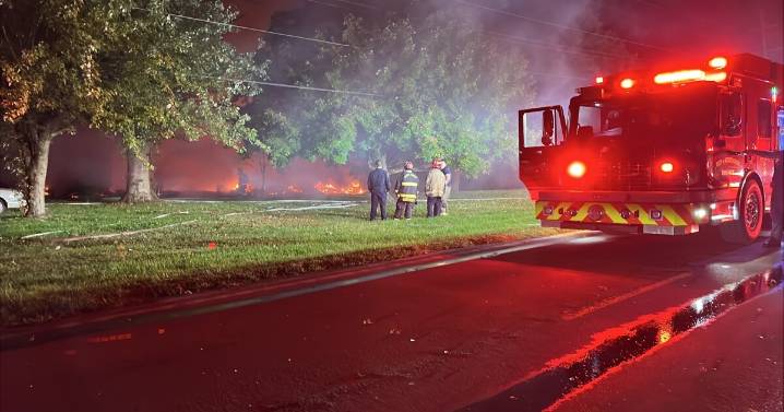 US 60 closed in both directions due to house fire