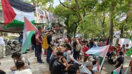 Protesta en Cali a favor de Palestina; manifestación avanza sin contratiempos