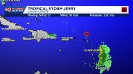 Tropical Storm Jerry forecast to strengthen into hurricane