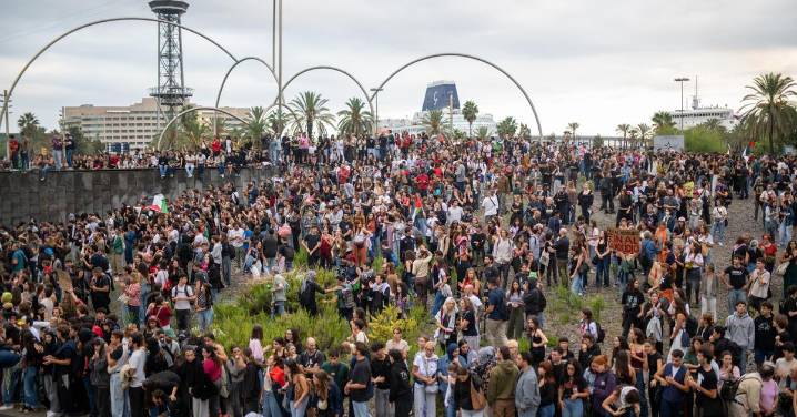 "He venido porque es lo único que puedo hacer": clamor en Barcelona contra el asalto a la Flotilla