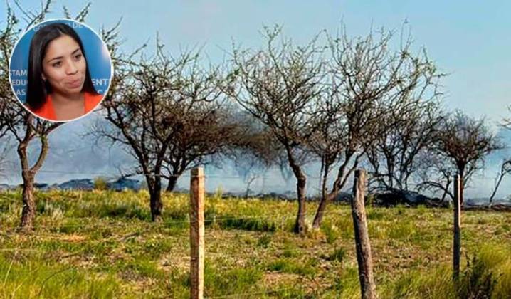 Contuvieron el incendio forestal en el paraje San Miguel, cerca del Dique Piscu Yaco