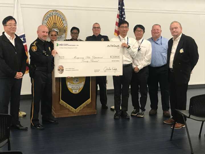 HD Hyundai Power Transformers USA makes donation to Montgomery Police Department