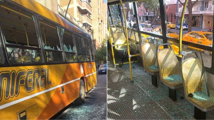 Violencia en Córdoba: un pasajero quiso pagar el boleto en efectivo, el chofer se lo negó y destrozó el colectivo a martillazos